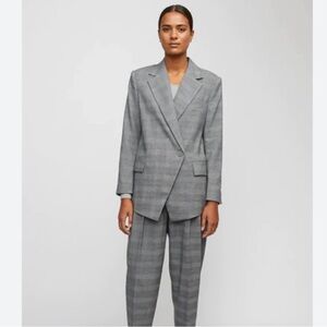 Just Female Value Gray Blazer with Button Details